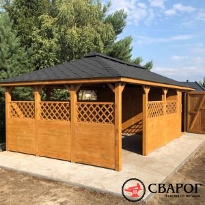 Коттедж + беседка Аврора Бореалис 7 × 3