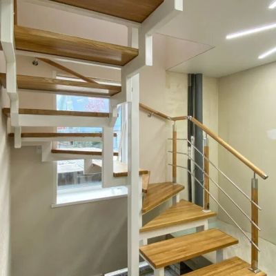 Каркас лестницы в частный дом фото1